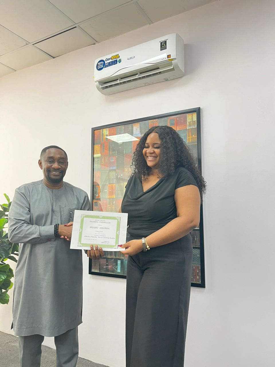mosun realtors certificate presentation